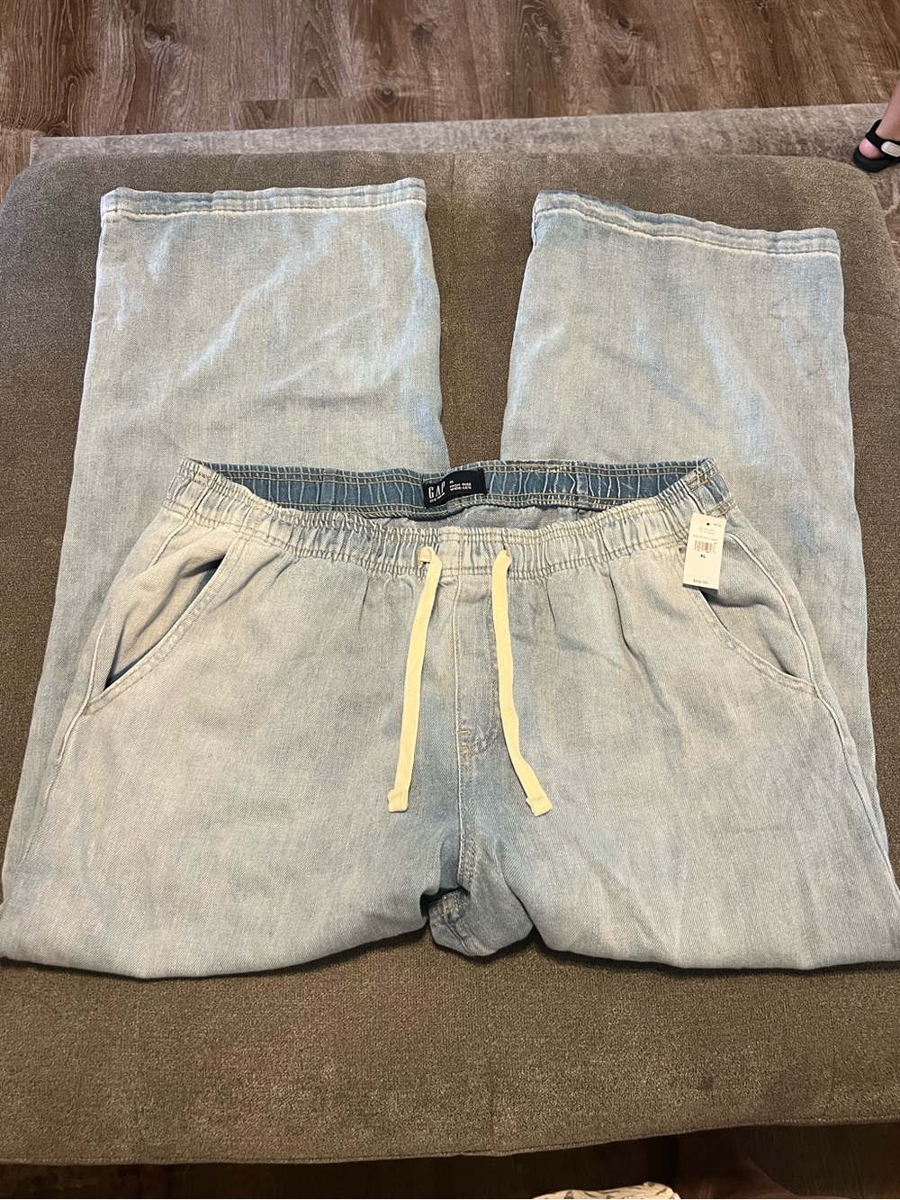 New GAP Light Wash WGAP Women's Light Wash Wide Leg Casual Pants Size XL